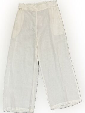 Women's Wide-Leg Linen Blend Pants - White